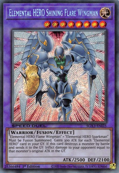 Elemental HERO Shining Flare Wingman (Secret Rare)