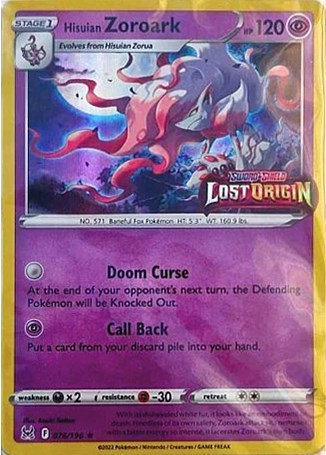 Hisuian Zoroark - 076/196 (Lost Origin Stamped)
