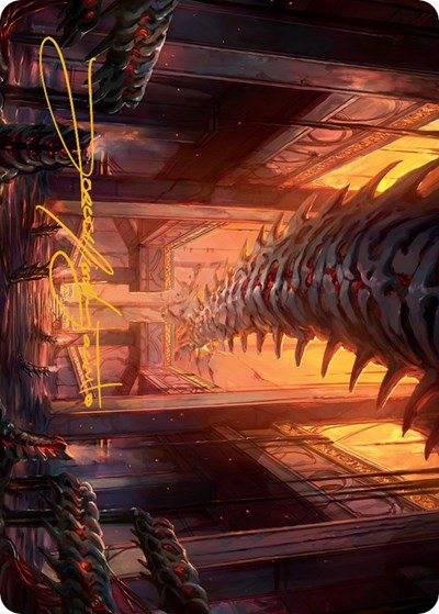 Bloodfell Caves Art Card (Gold-Stamped Signature)