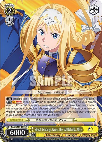 Shout Echoing Across the Battlefield, Alice