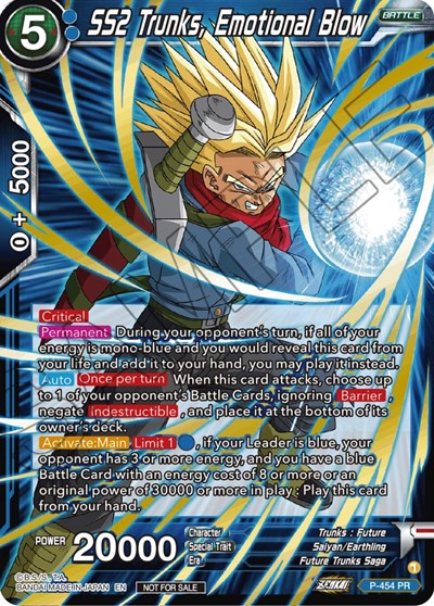 SS2 Trunks, Emotional Blow (Championship Selection Pack 2023 Vol.1) (Gold Stamped with Reflective Shatterfoil)