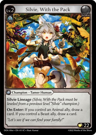 Silvie, With the Pack