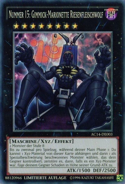 Number 15: Gimmick Puppet Giant Grinder (German) - "Nummer 15: Gimmick-Marionette Riesenfleischwolf"