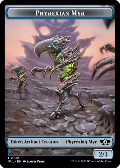 Phyrexian Myr // Spirit (0014) Double-Sided Token