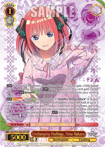 Unchanging Feelings, Nino Nakano (SSP)