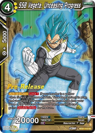 SSB Vegeta, Unceasing Progress
