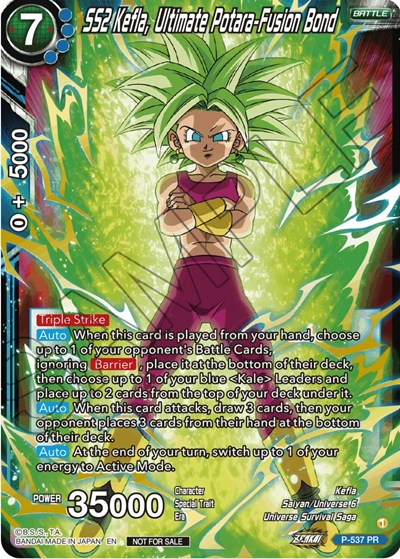 SS2 Kefla, Ultimate Potara-Fusion Bond (Championship Selection Pack 2023 Vol.2) (Gold-Stamped Silver Foil)