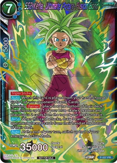 SS2 Kefla, Ultimate Potara-Fusion Bond (Championship Selection Pack 2023 Vol.2) (Gold-Stamped Shatterfoil)