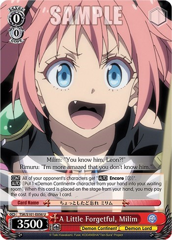 A Little Forgetful, Milim