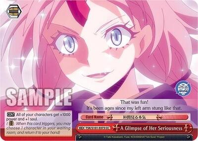 A Glimpse of Her Seriousness