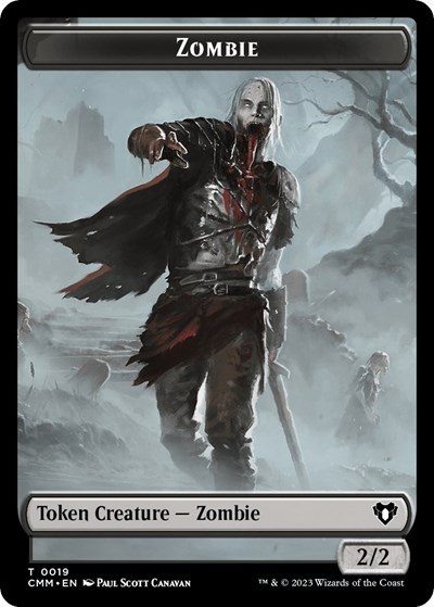 Zombie (0019) // Cat (0030) Double-Sided Token