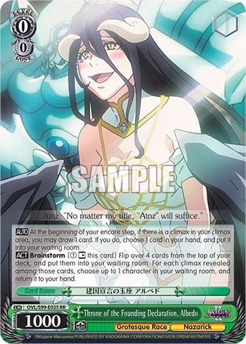 Throne of the Founding Declaration, Albedo