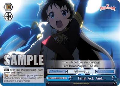 Final Act, And...