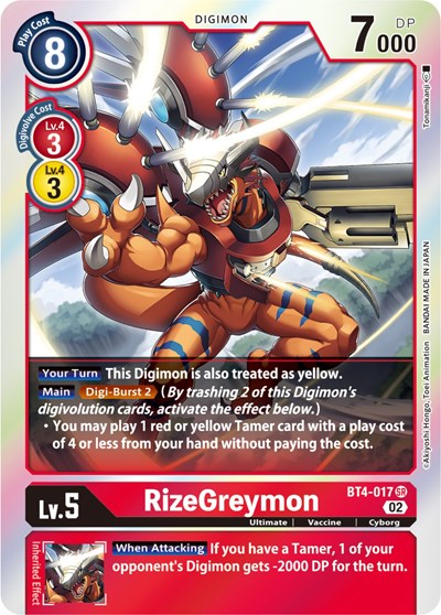 RizeGreymon - BT4-017 (Resurgence Booster Reprint)