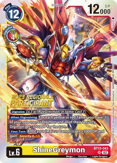 ShineGreymon (2023 Regionals Participant)