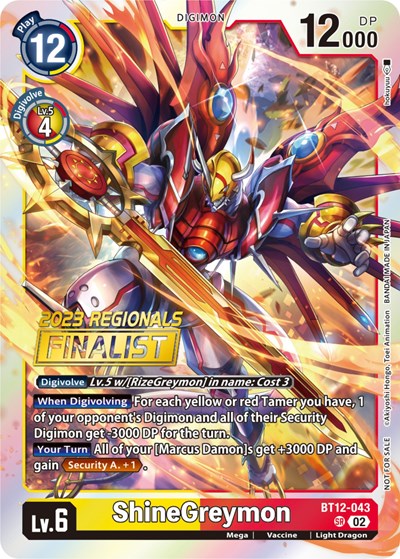 ShineGreymon (2023 Regionals Finalist)
