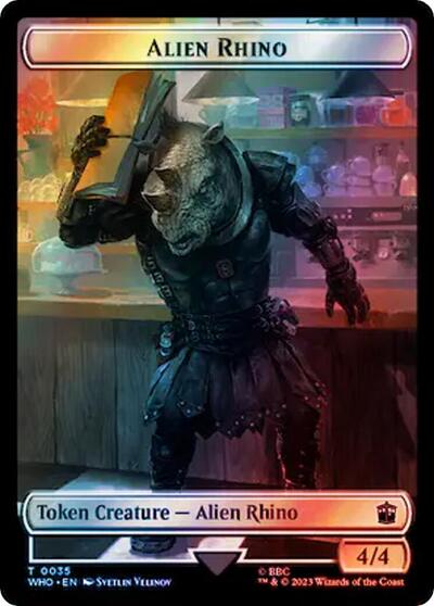 Alien Rhino // Mutant Double-Sided Token (Surge Foil)