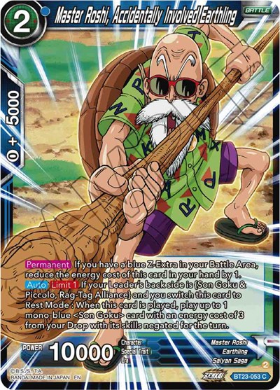 Master Roshi, Accidentally Involved Earthling