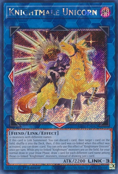 Knightmare Unicorn (Alternate Art) (Platinum Secret Rare)