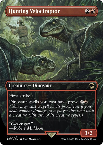 Hunting Velociraptor (Borderless)