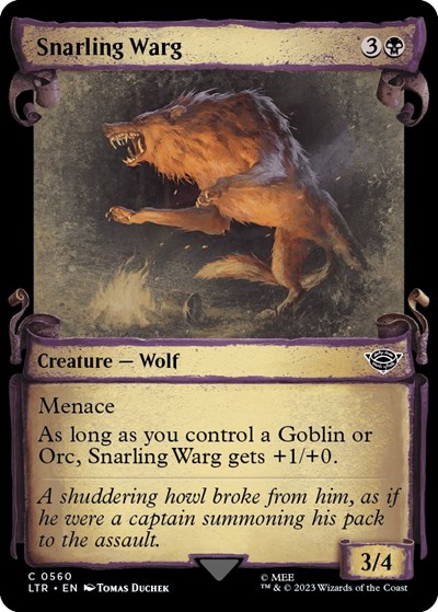 Snarling Warg (Showcase Scrolls)