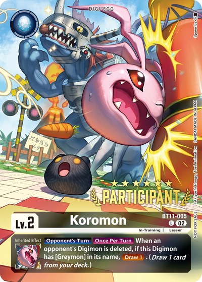 Koromon (Digimon 3-On-3 Participation)