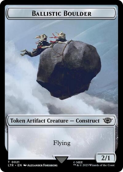 Ballistic Boulder // Food (0022) Double-Sided Token (Surge Foil)