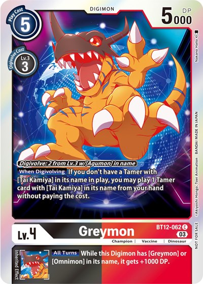 Greymon (Official Tournament Pack Vol.11)
