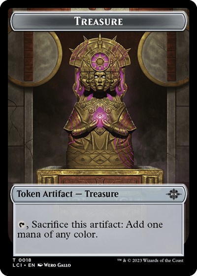 Treasure (0018) // Dinosaur (0009) Double-Sided Token