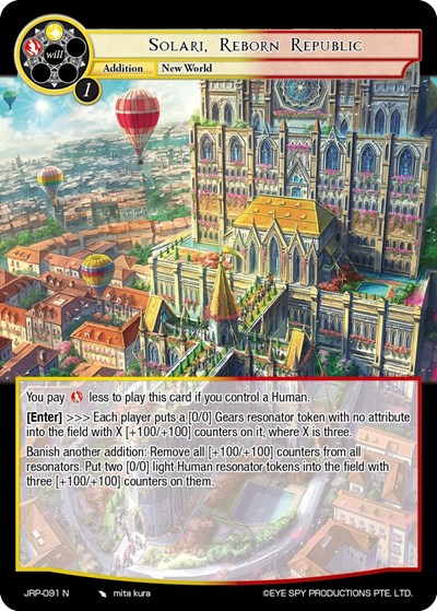 Solari, Reborn Republic
