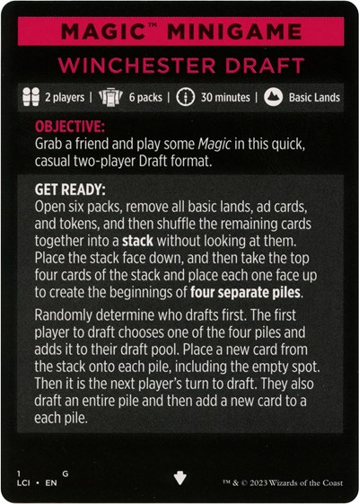 Magic Minigame: Winchester Draft