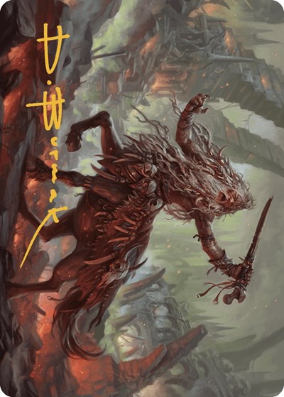 Yarus, Roar of the Old Gods Art Card (24/49) (Gold-Stamped Signature)