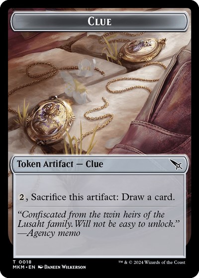 Clue (0018) // A 0045 Double-Sided Token