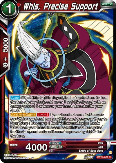 Whis, Precise Support