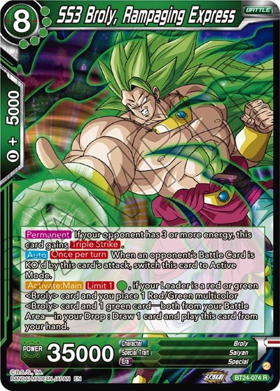 SS3 Broly, Rampaging Express