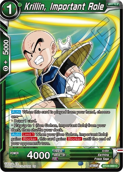 Krillin, Important Role