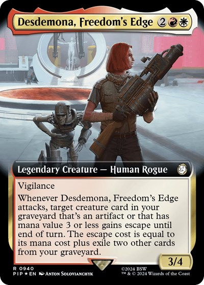 Desdemona, Freedom's Edge (Extended Art) (Surge Foil)