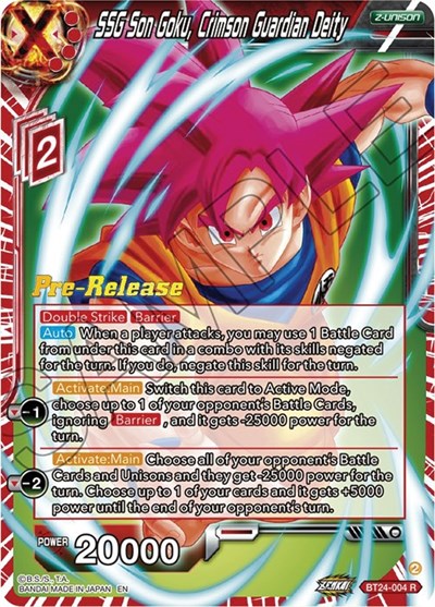 SSG Son Goku, Crimson Guardian Deity