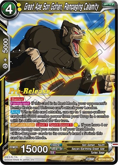 Great Ape Son Gohan, Rampaging Calamity