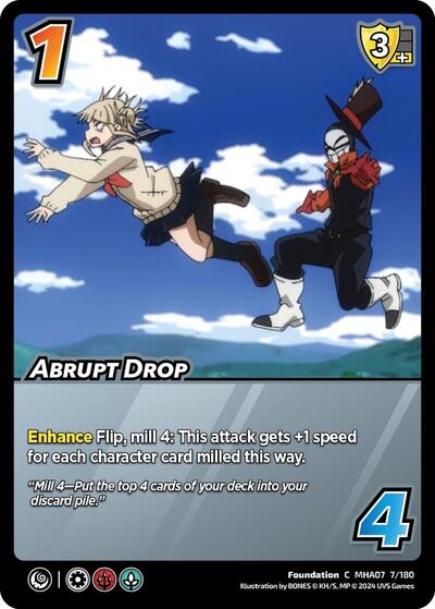 Abrupt Drop