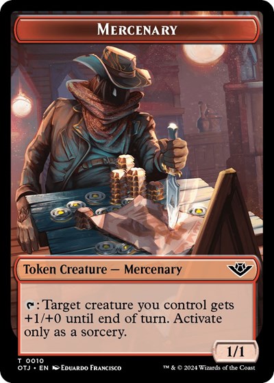Mercenary // Vampire Rogue Double-Sided Token