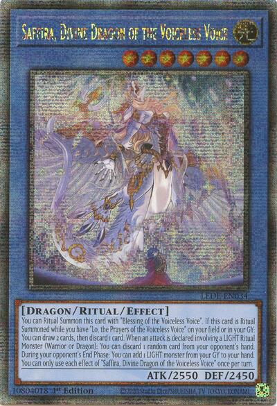 Saffira, Divine Dragon of the Voiceless Voice (Quarter Century Secret Rare)