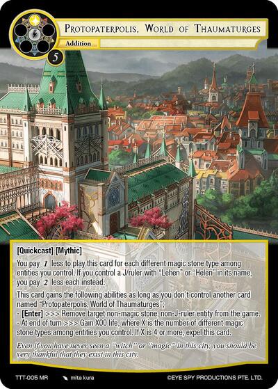 Protopaterpolis, World of Thaumaturges
