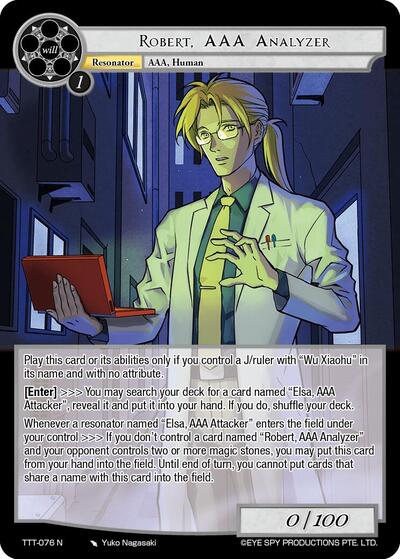 Robert, AAA Analyzer