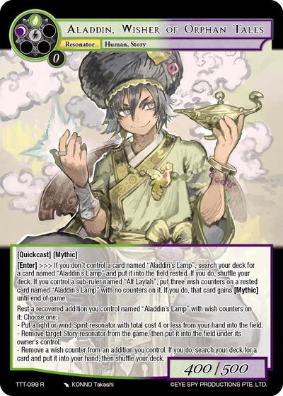 Aladdin, Wisher of Orphan Tales