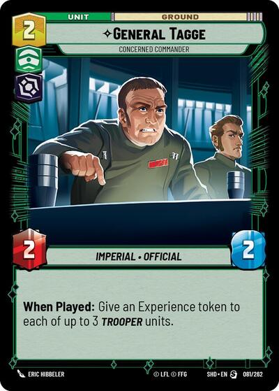General Tagge - Concerned Commander