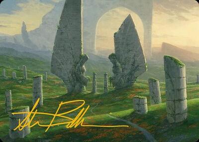 Monumental Henge Art Card (Gold-Stamped Signature)