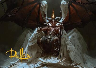 Shilgengar, Sire of Famine Art Card (Gold-Stamped Signature)