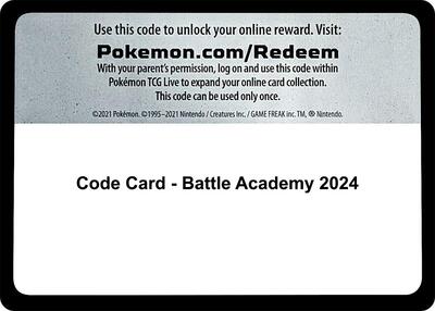 Code Card - Battle Academy 2024