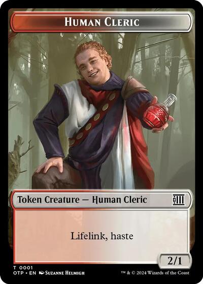 Human Cleric // Plot Double-Sided Token